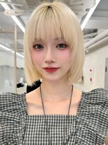 アッシュ 新杉田店(Ash)&nbsp;新杉田レイヤーカット韓国ダブルカラー顔周り前髪カットボブ