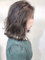 ノク(nok)&nbsp;ルーズミディアム ミントベージュ_無造作カール3Dカラー