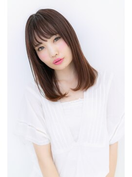 カバーヘアアンドスパ ブリス 浦和(COVER HAIR&SPA bliss) 前下がりナチュラルストレート小顔セミディY浦和20代30代40代