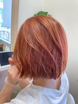 アメイジングヘアー 中沢店(AMAZING HAIR) 切りっぱなしボブ/ミニボブ/オレンジカラー/ヘルシースタイル