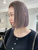 アルバム 渋谷パルコ(ALBUM)&nbsp;ピンクグレー_外ハネボブセクションカラー_ba389202