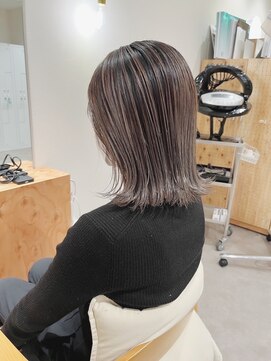 チェレ オレ 新金岡店(Chere ore) 大人可愛いハイライト/ミディアム外ハネボブ/モノトーンベージュ