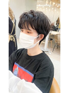 ロンドアジュール 横浜(Lond azur) メンズライクパーマでふわふわ無造作ショート