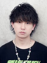 アルファ 新宿(alpha)&nbsp;サーフカール/ 刈り上げセンターパート/ブルーブラック[新宿駅]