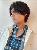 メンズ/マッシュ/シースルーマッシュ/韓国風/センターパート