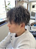 メッシュキャップハイライト×ホワイトシルバー