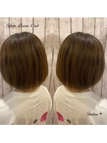 スタジオ アルファプラス 日暮里店(studio α+)&nbsp;ステップボーンカットカットボブショートハイライト白髪ぼかし