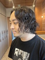 エリマバイフィフス 調布(elima by fifth)&nbsp;メンズミディアムボブスパイラルパーマウェーブパーマ緩めパーマ