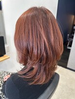 クララ バイ マニスオブヘアー(CLALA by Manis of hair) 透明感ミディアムレイヤー/ピンクブラウン