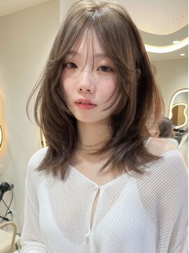 サイン 表参道(SIGN) 韓国ヘアレイヤーカットワンカールグレージュヘア髪質改善