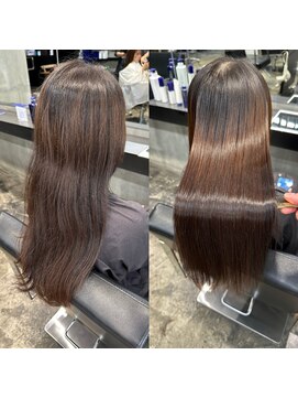 美髪矯正 Before After