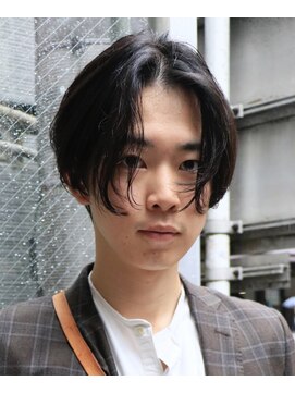 ヘアカロン 熊本本店(Hair CALON) メンズセンターパートミニボブ熊本下通