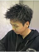 スパイキーショートピンパーマメンズ