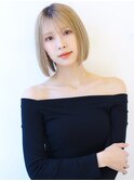 ハイトーンブロンド似合わせボブ