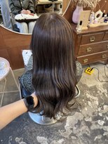 チャプター 問屋町(chapter) 透明感ケアカラーオリーブベージュ顔まわりレイヤーカット韓国