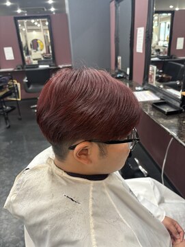 アイズ 渋沢(AIZU) メンズカット レッドカラー