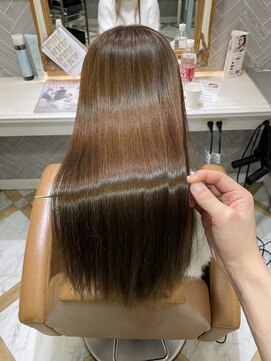 ロンド 銀座(Lond) ★Shina/黒髪ココアベージュ小顔レイヤー髪質改善縮毛矯正115