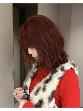 メゾンマイル 恵比寿(maison mile) #ブリーチなしダブルカラー#ワインレッド#ボルドーカラー#前髪