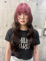 ワンズオゼ 渋谷(ONE's oze)&nbsp;ハイトーン/ダブルカラー/大人ガーリー/ダークアッシュ/似合わせ