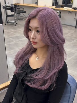 エル オオサカ 心斎橋店(L. OSAKA) パープルガーネット/レイヤーカット