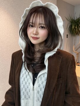 天神美容室 ハッシュカット×小顔レイヤー×韓国巻き×髪質改善