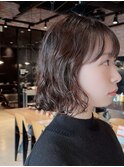 外国人風ショートパーマミニボブパーマ大人かわいいパーマ