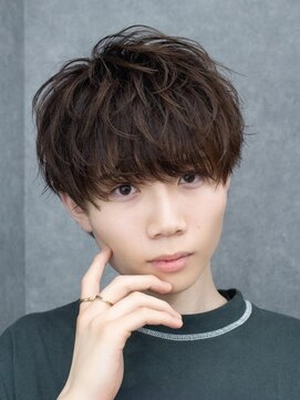 エルマーク 神戸元町(L-MARK) マッシュヘア/黒髪/メンズカット/men's/フェザーパーマ