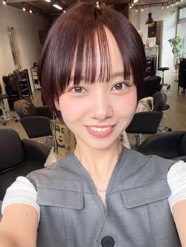 ダム(DaM) ナチュラルボブ前髪ありイメチェン20代30代40代ショートボブ