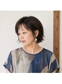 ミセスショートバングナチュラルボブ　20代 30代 40代 50代 60代