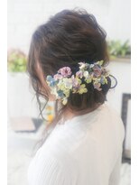 ヘアメイクサロンシャルメ(Hair Make Salon CHARMER)&nbsp;結婚式☆二次会★ゆるふわカジュアルシニヨンへアセット