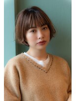 ふんわりパーマアッシュベージュ