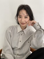 小顔/ネビージュ/ボブルフ/黒髪/ワンレン/銀座