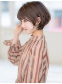 ショートカット×ひし形ショートボブ×前髪あり20代30代40代 s03