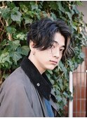 ニュアンスパーマ/センターパート/スパイラルパーマ/薩摩川内