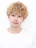 束感ショートマッシュパーマウルフ波巻きハイライト338