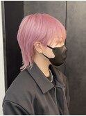【GEEKS渋谷】ピンクカラー/ウルフ/顔周りレイヤー/夏カラー