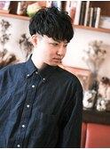 メンズ カットとストレートアイロンで動きをつけたマッシュ