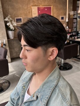 ネイビー(NAVY) ジェントルショート/センターパート/ニュアンスパーマ