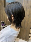 大人可愛い20代30代40代50代ウルフレイヤーボブ丸みショートボブ