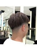 ハイトーンブリーチカラースキンフェード