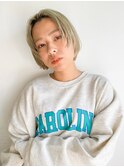 薬院【honen】刈り上げボブマロンベージュくすみベージュ