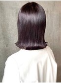 ラベンダーベージュ オイルカラー 赤み消し 外ハネボブ