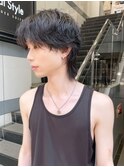 ブルーブラックニュアンスパーマ_ba400013