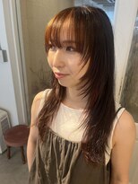 ハク アトリエ(HaKU atelier)&nbsp;ローライト×シースルーバング艶レイヤーロングブランジュ