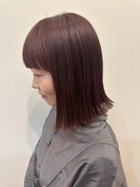 美容室ヒラトヤ 都南店&nbsp;20代30代40代50代大人可愛いワンカラーセミディ