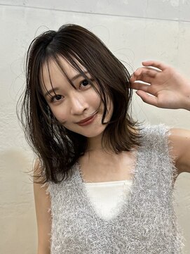ファルベ(Farbe) くびれ アプリコットオレンジ 夏のヘアアレンジハイライトカラー