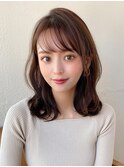後れ毛が可愛い顔周りレイヤー/ナチュラルアッシュ/顔周り