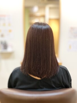 ヘアー グリーン(hair green) 30代40代50代/ミディアムヘア/グレージュカラー/サラ艶ロング