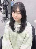 ジエクト カナウ(The Ect canow) ミディアムレイヤー/ダークグレージュ/顔まわりカット