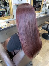 アークス(Arks) ブリーチなしワインレッドロングヘアー!